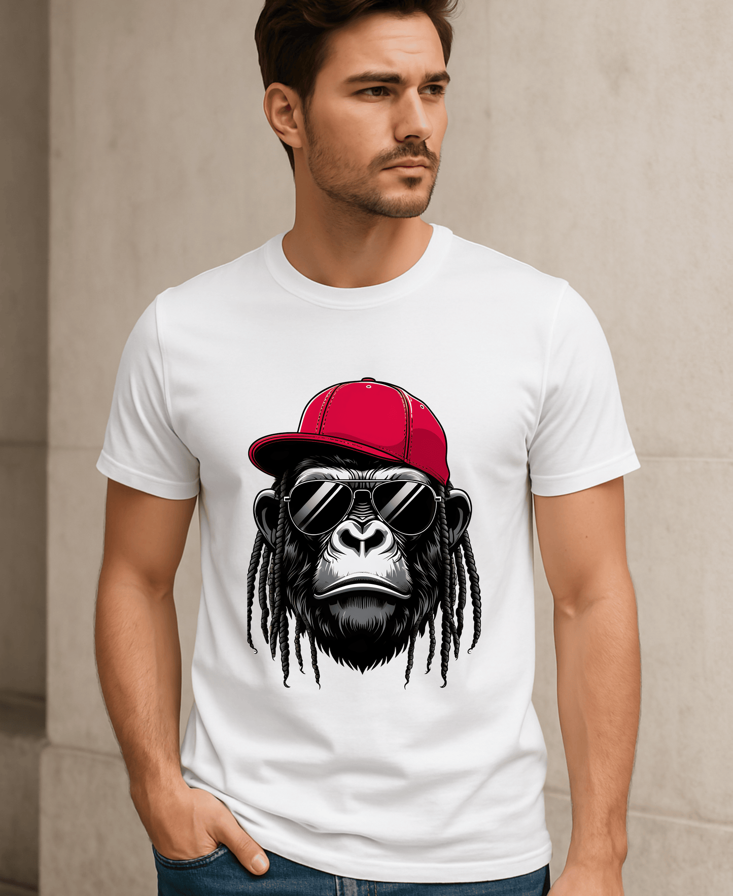 Party Monkey-Mens-White