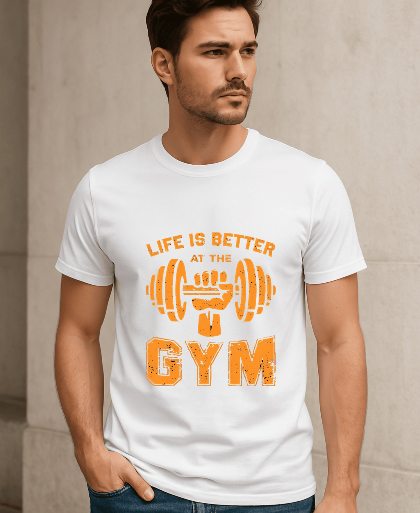 Life Is Better At The Gym-Male-White