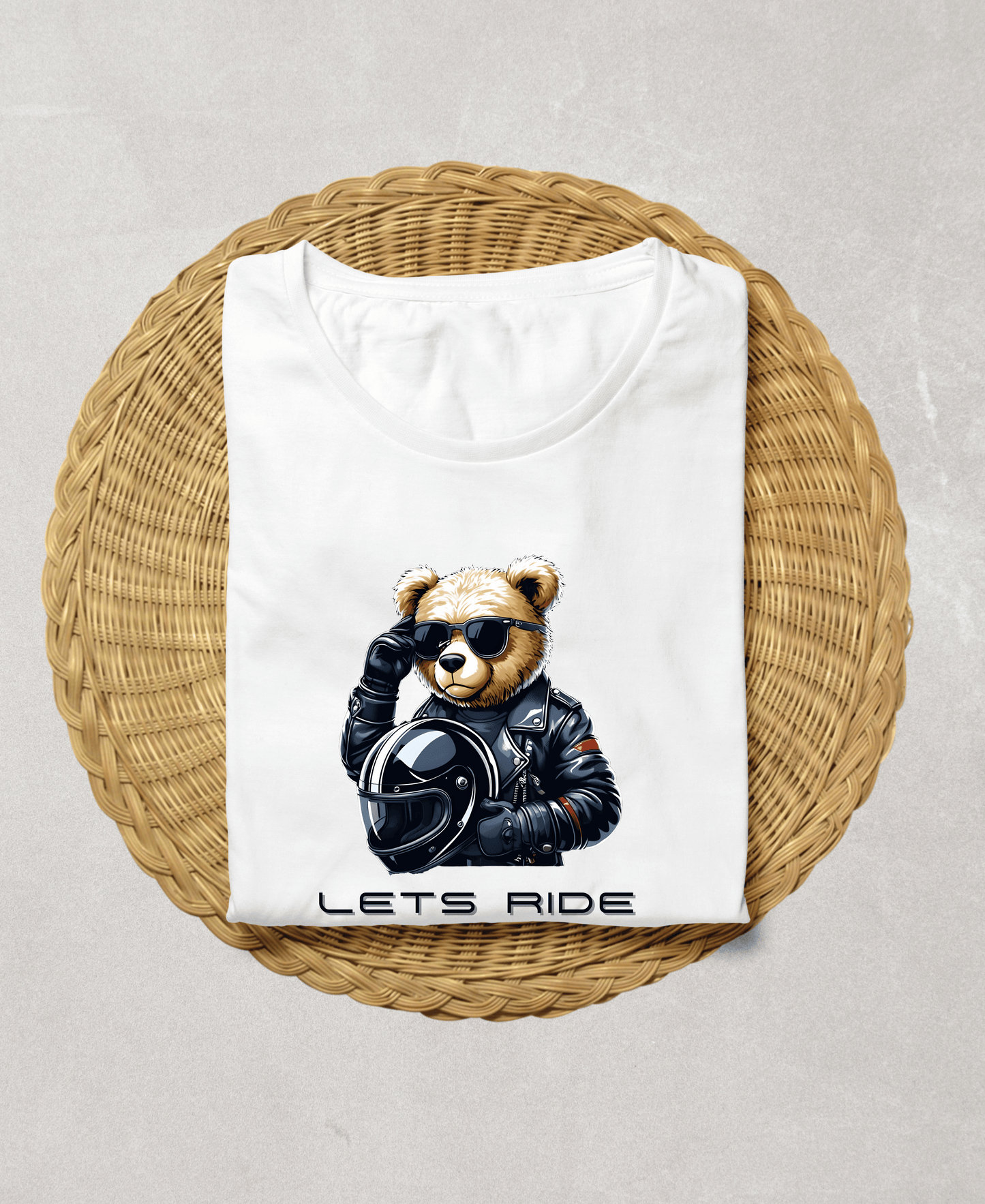 Bear Lets Ride-Womens-White
