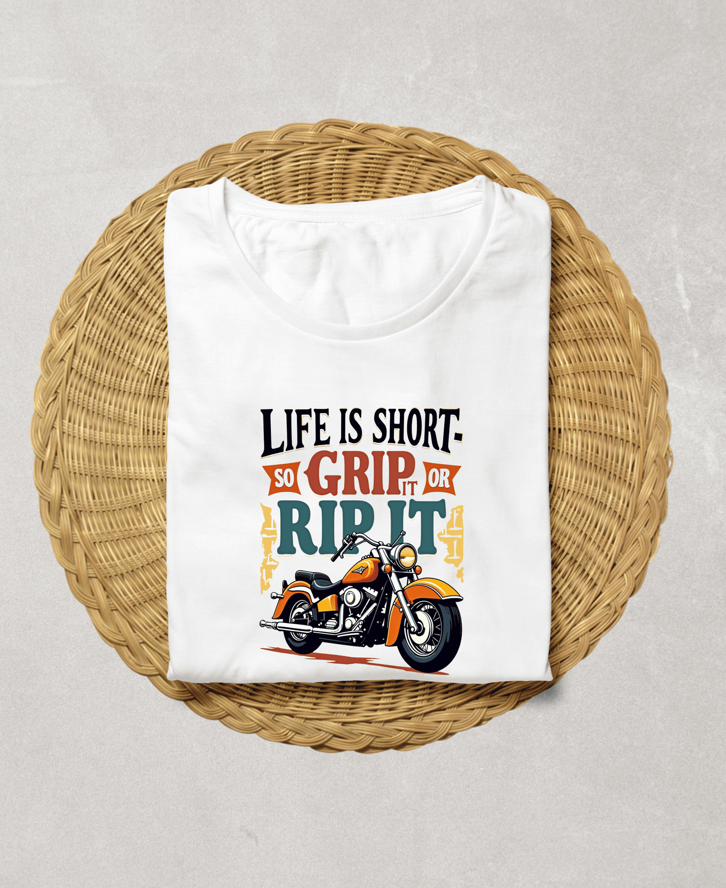 Life is Short Grip it or Rip it-Womens-White