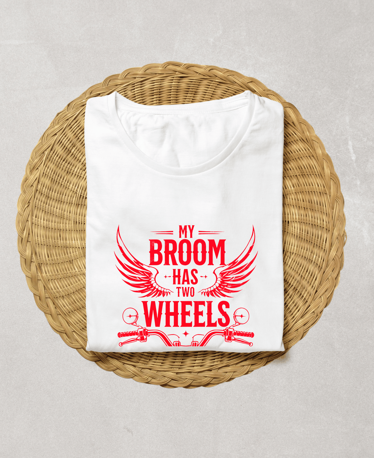 My Broom Has Wheels-Womens-White