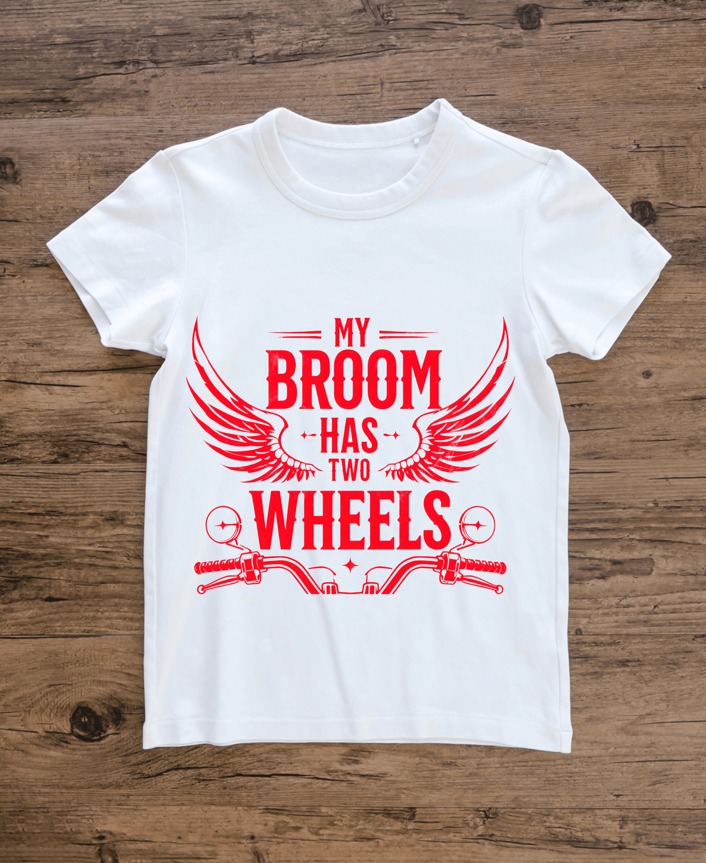 My Broom Has Wheels-Womens-White