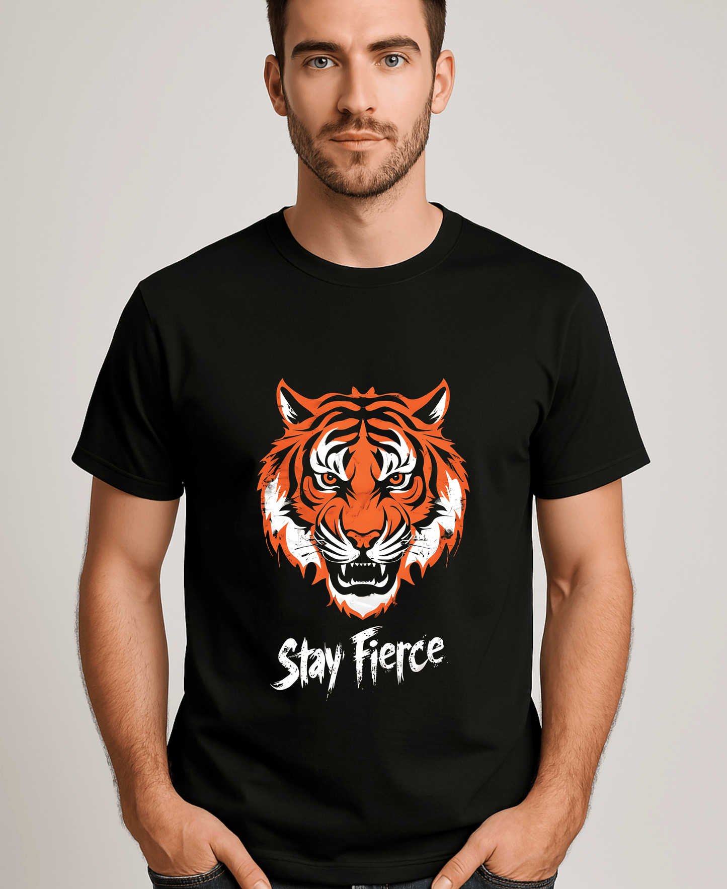 Stay Fierce-Mens-Black