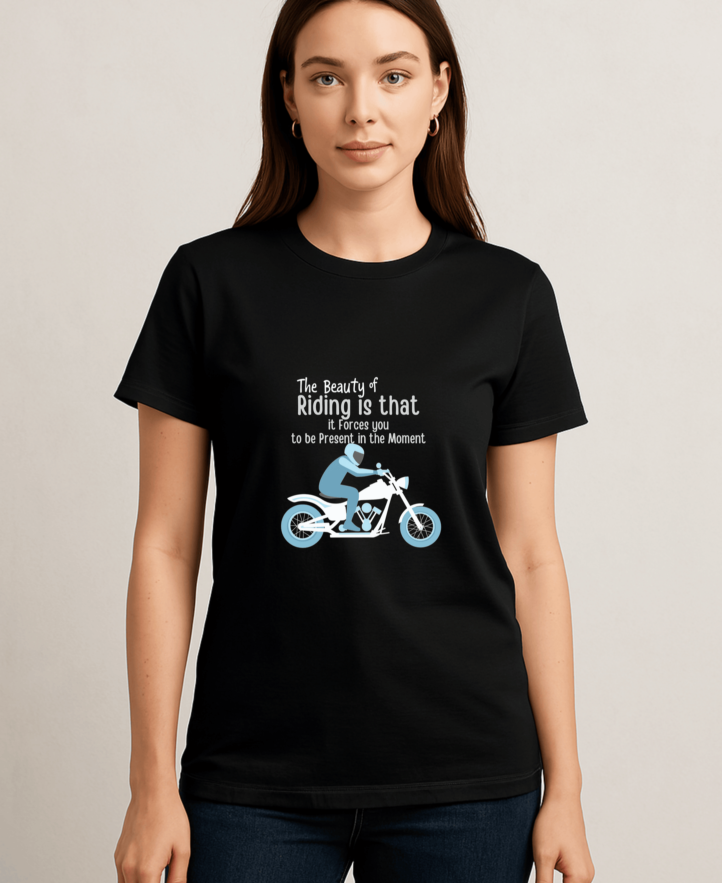 The Beauty Of Riding is that it Forces you to be Present in the Moment-Womens-Black