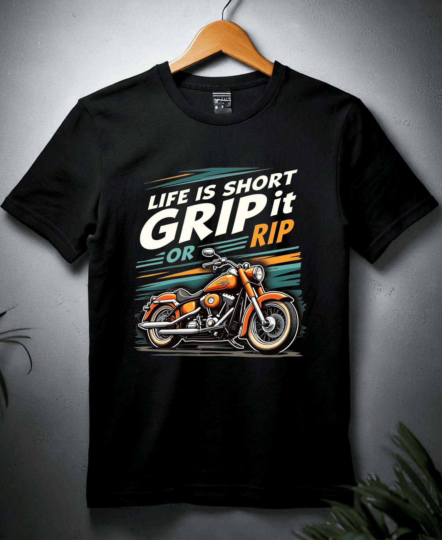 Life is Short Grip it or Rip it-Mens-Black