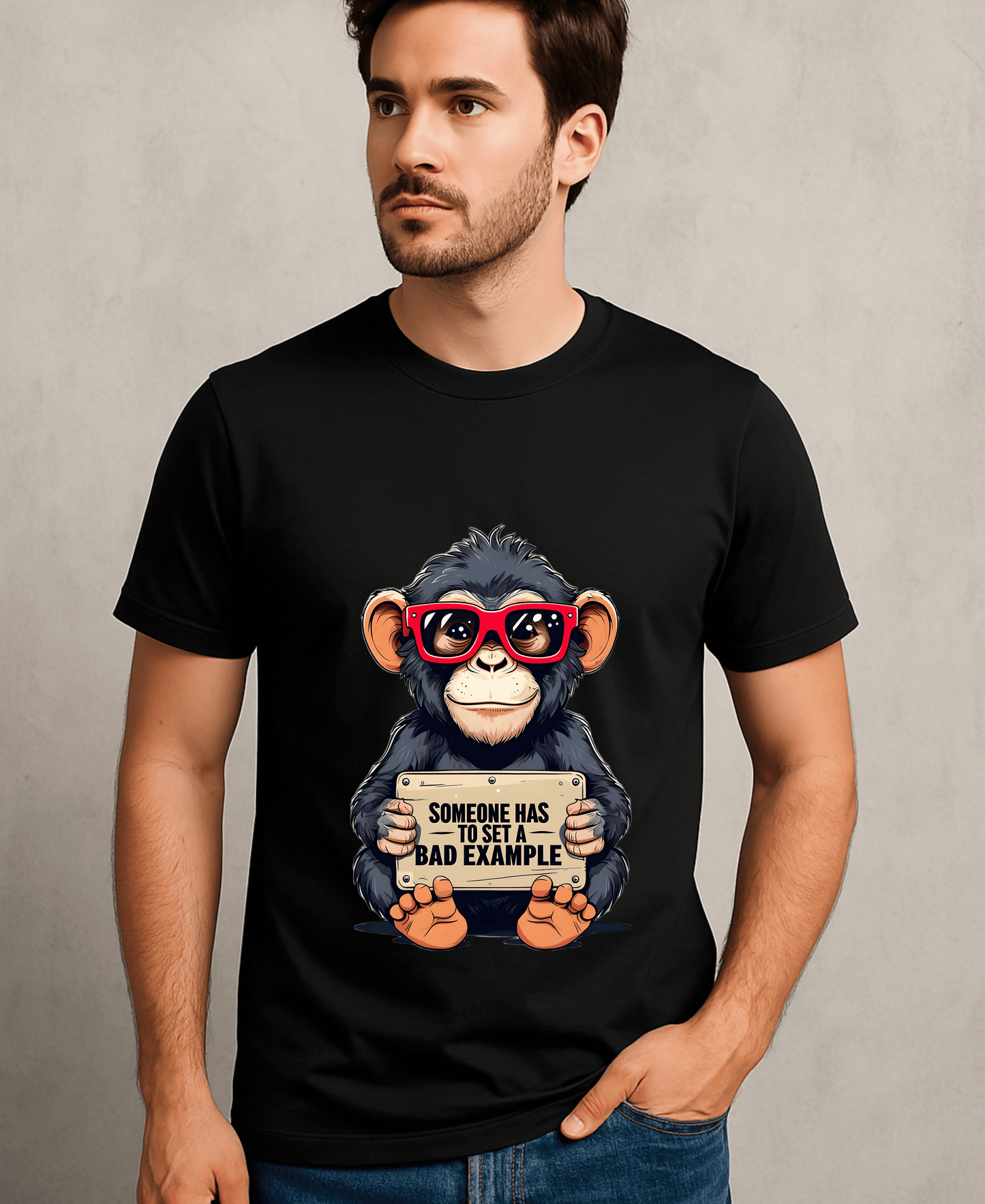 SomeOne Has To Set A Bad Example-Mens-Black