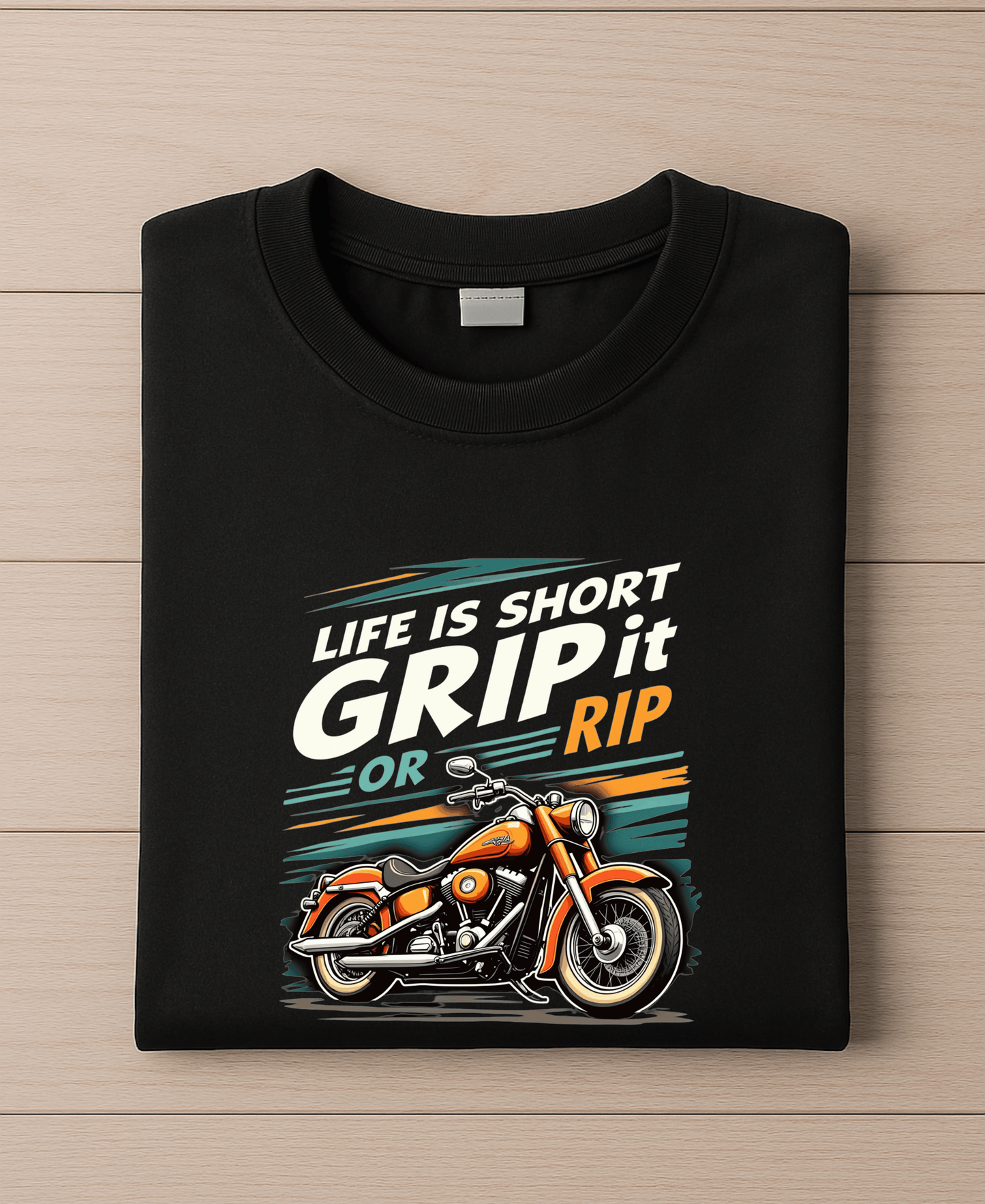 Life is Short Grip it or Rip it-Mens-Black