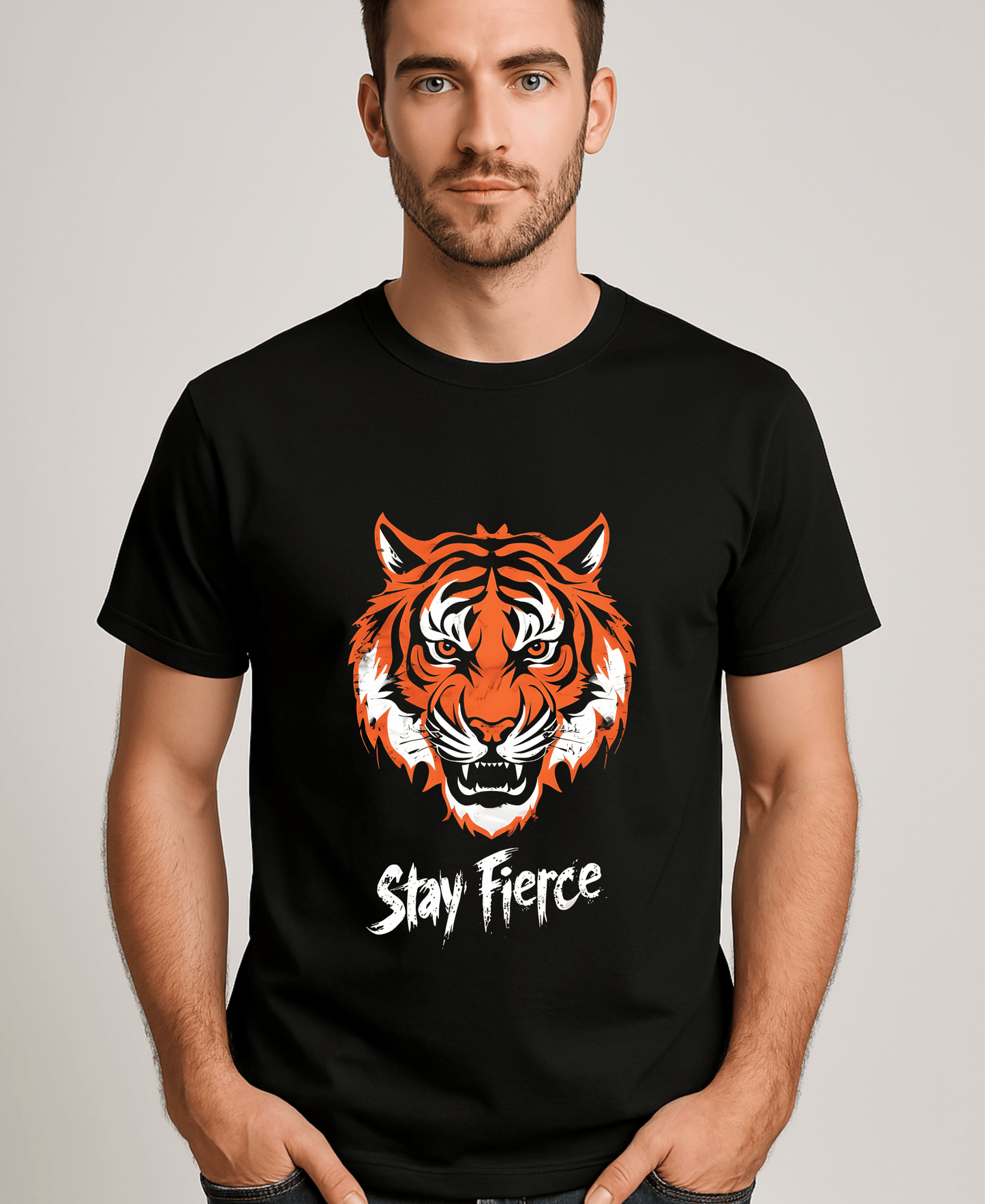 Stay Fierce-Mens-Black