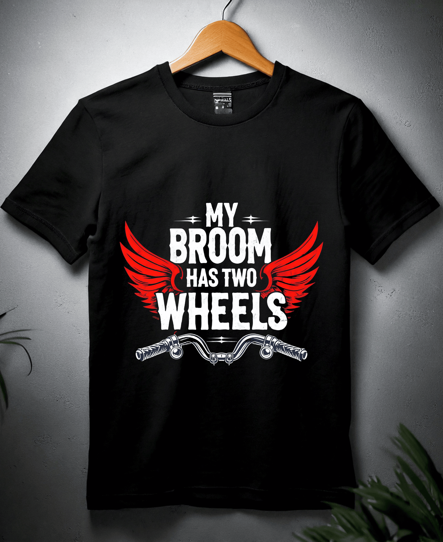 My Broom Has Wheels-Womens-Black
