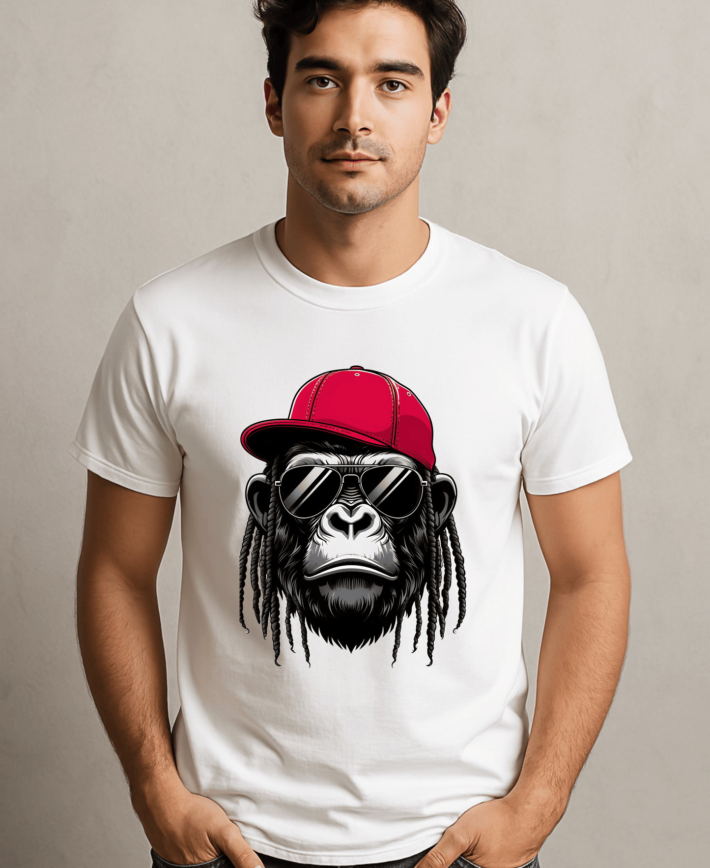 Party Monkey-Mens-White