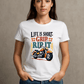 Life is Short Grip it or Rip it-Womens-White