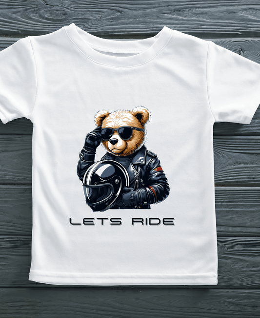 Bear Lets Ride-Womens-White