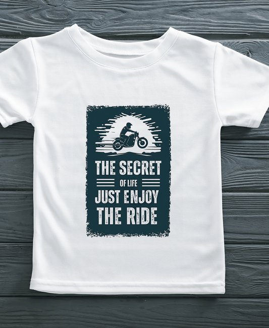 The Secret of life Just Enjoy the Ride -Womens-White
