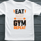 Eat Sleep Gym Repeat-Womes-White