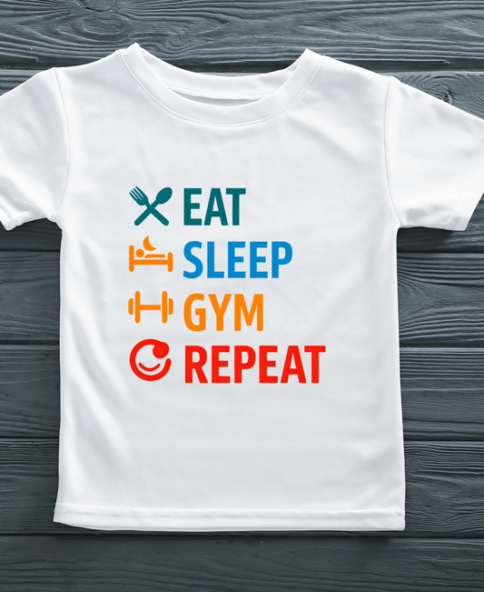 Eat Sleep Gym Repeat-Male-White