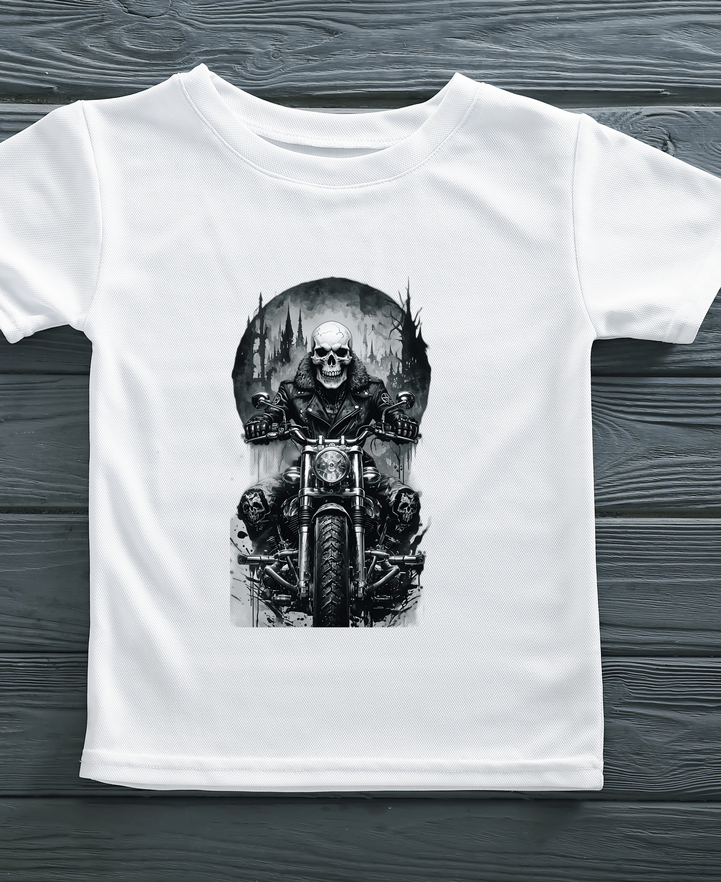 Skull Rider-Womens-White