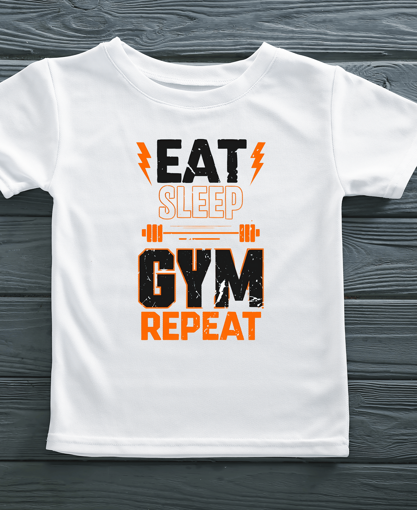 Eat Sleep Gym Repeat-Womens-White