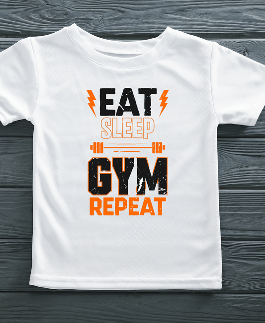 Eat Sleep Gym Repeat-Womens-White