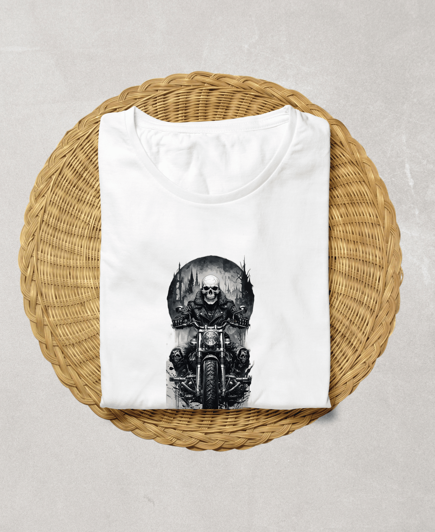 Skull Rider-Womens-White