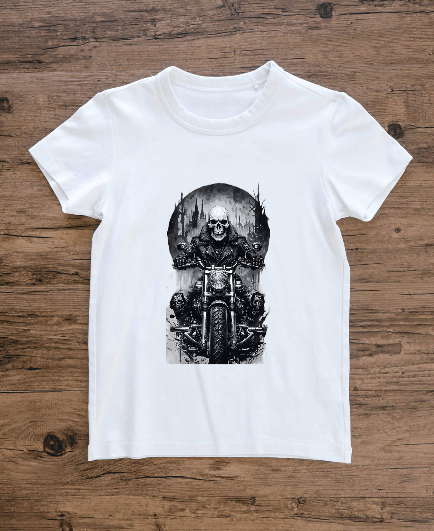 Skull Rider-Womens-White