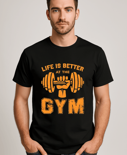 Life Is Better At The Gym-Male-Black