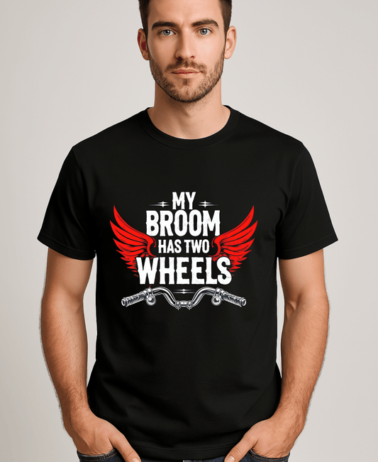 My Broom Has Two Wheels-Men's-Black