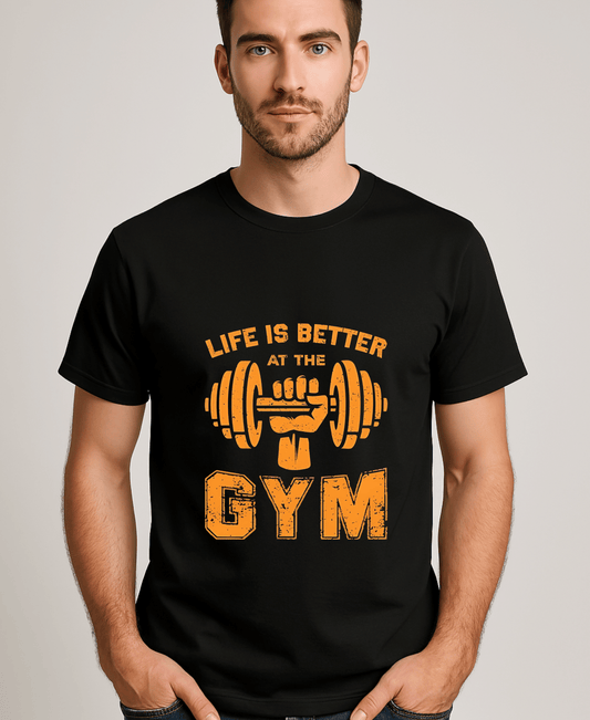 Life Is Better At The Gym-Male-Black