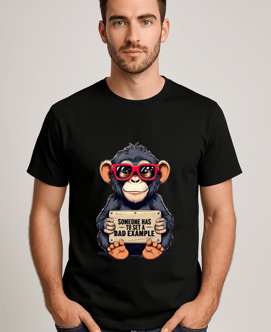 SomeOne Has To Set A Bad Example-Mens-Black