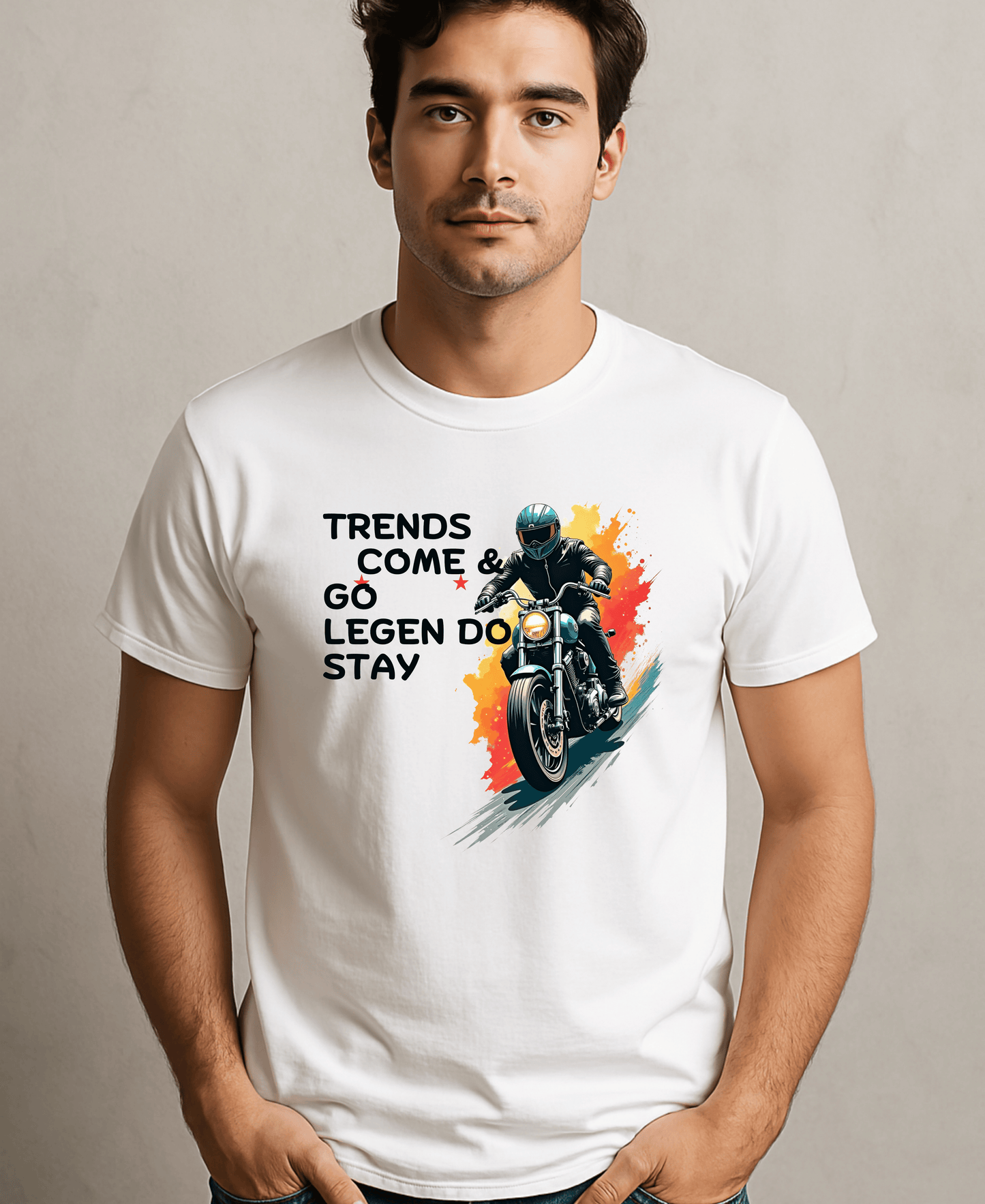 Trends Come & Go Legends Stay-Mens-White