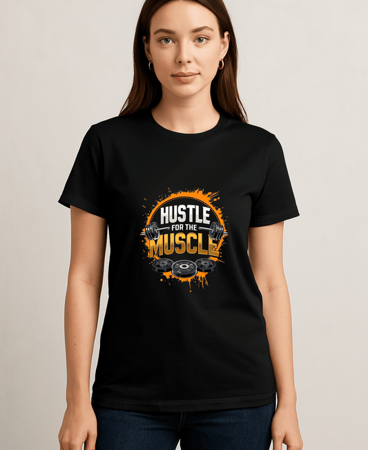 Hustle For Muscle-Womens-Black
