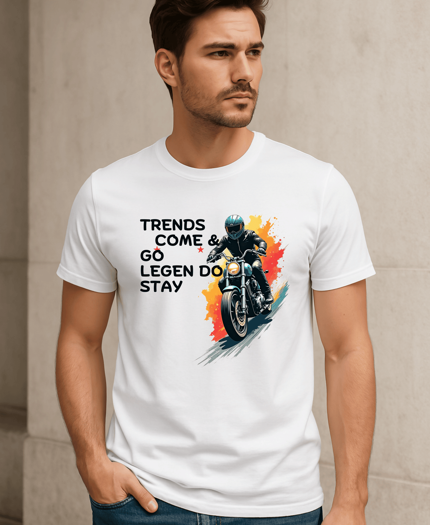 Trends Come & Go Legends Stay-Mens-White