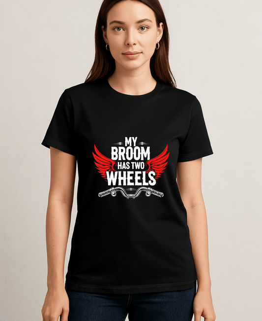 My Broom Has Wheels-Womens-Black
