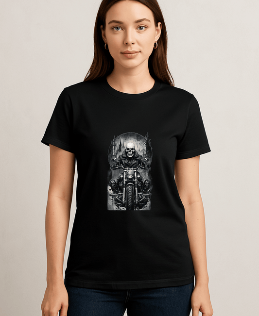 Skull Rider-Womens-Black