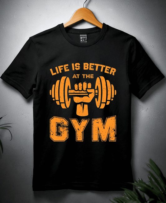Life Is Better At The Gym-Male-Black