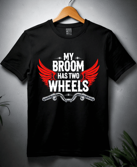 My Broom Has Two Wheels-Men's-Black