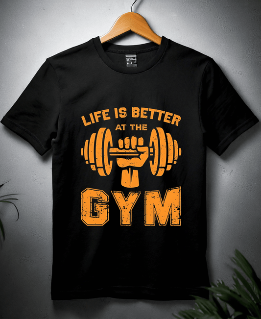 Life Is Better At The Gym-Male-Black