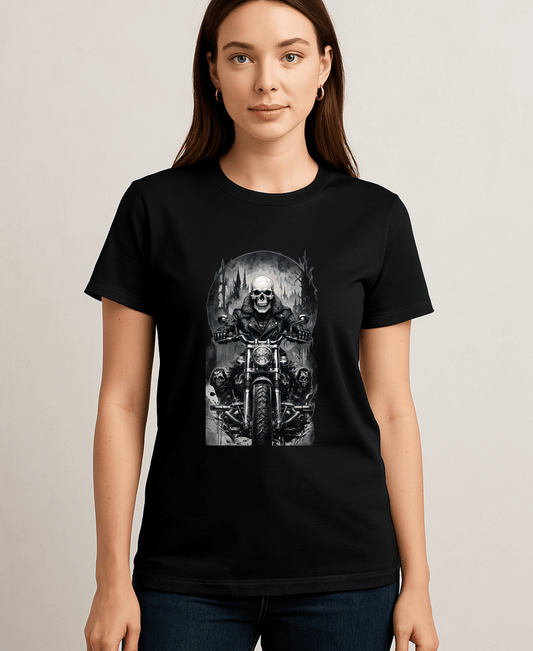 Skull Rider-Womens-Black