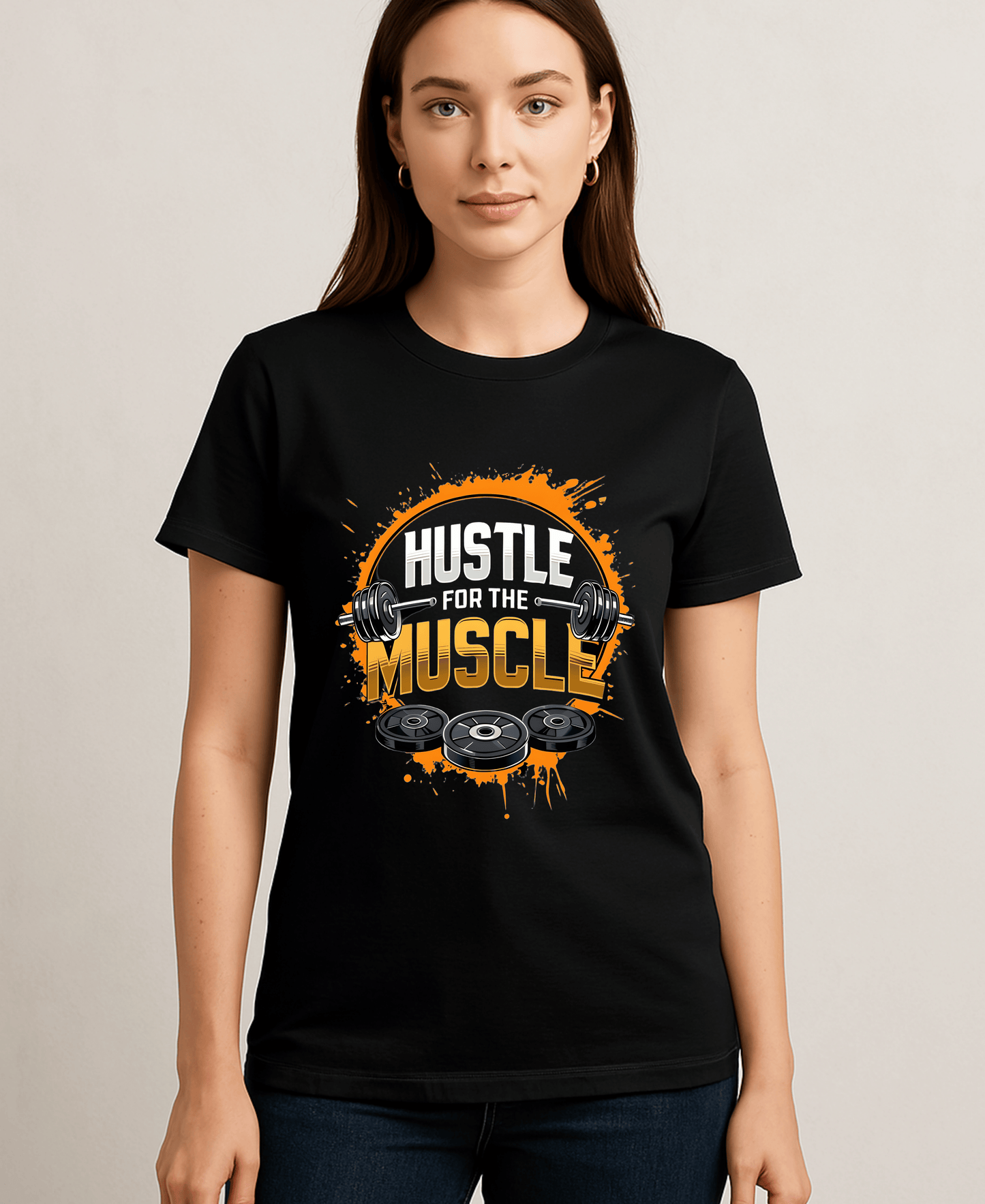 Hustle For Muscle-Womens-Black