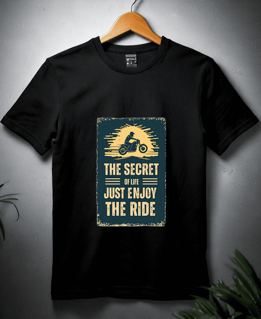 The Secret of life Just Enjoy the Ride -Womens-White