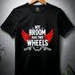 My Broom Has Wheels-Womens-Black