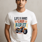 Life is Short Grip It or Rip it-Mens-White