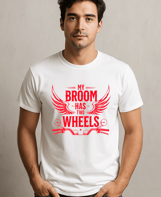 My Broom Has Two Wheels-Men's-White