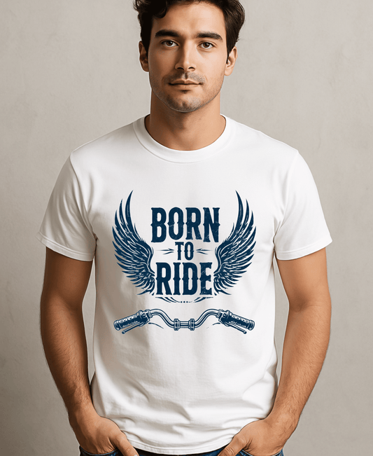 Born To Ride-Mens-White