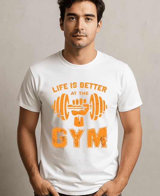 Life Is Better At The Gym-Male-White