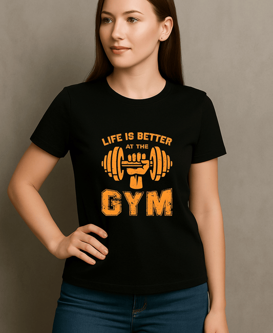 Life Is Better At The Gym-Female-Black