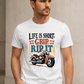 Life is Short Grip It or Rip it-Mens-White