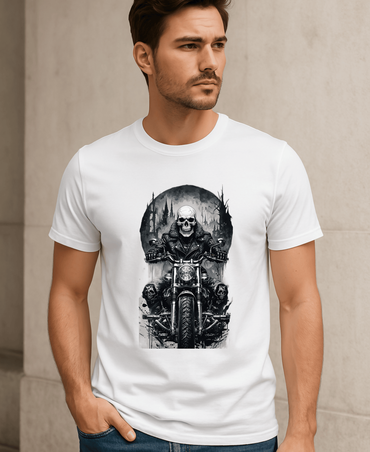 Skull Rider-Men's-White