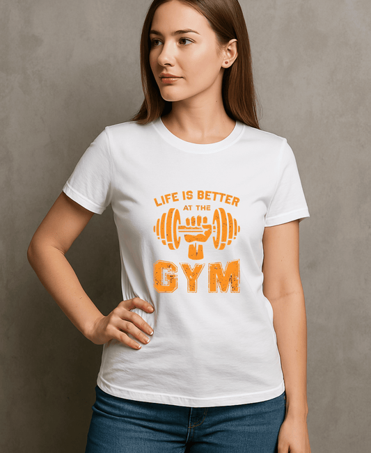 Life Is Better At The Gym-Female-White