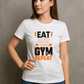 Eat Sleep Gym Repeat-Womens-White
