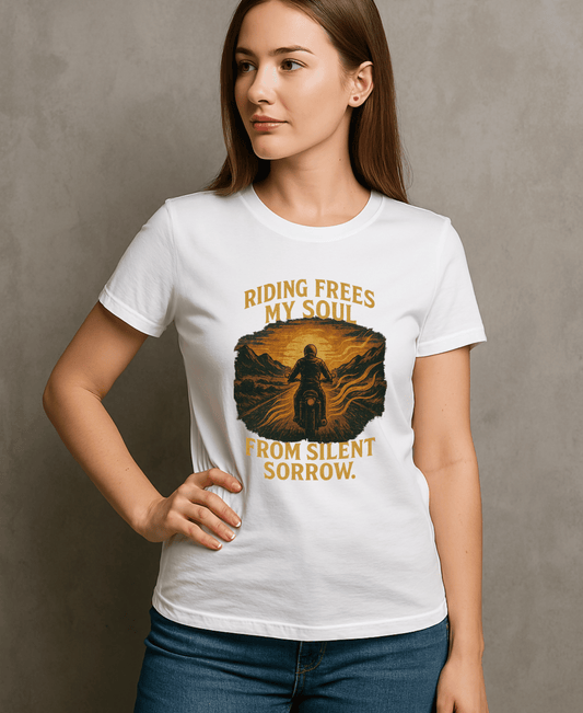 Riding Frees My Soul-Women's-White